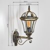 Lavajo outdoor light, outdoor wall light gold, black, 1-light source