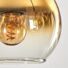 Koyoto hanging light, globe light, pendant light Ecru, black, 5-light sources