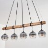 Koyoto hanging light, globe light, pendant light Ecru, black, 5-light sources