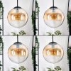 Gastor hanging light, globe light, pendant light Amber, clear, 3-light sources