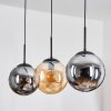 Gastor hanging light, globe light, pendant light Amber, Smoke-coloured, 3-light sources