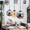 Gastor hanging light, globe light, pendant light Amber, Smoke-coloured, 3-light sources