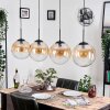 Gastor hanging light, globe light, pendant light Amber, clear, 4-light sources