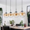 Gastor hanging light, globe light, pendant light Amber, clear, 4-light sources