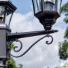 Lavajo outdoor light, lamp post, path light black, 3-light sources