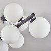 Gastor ceiling light, globe light white, 10-light sources