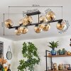 Koyoto ceiling light, globe light Amber, 10-light sources