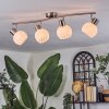 Dysted ceiling light, globe light matt nickel, 4-light sources