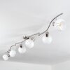 Dysted ceiling light, globe light matt nickel, 6-light sources