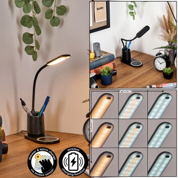 Debelmose desk lamp, table lamp LED black, 1-light source