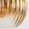 Koyoto hanging light, globe light, pendant light gold, clear, 3-light sources