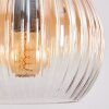 Koyoto hanging light, globe light, pendant light Amber, clear, 3-light sources