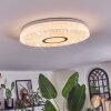 Hafdhem ceiling light LED silver, 1-light source, Remote control