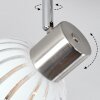 Dysted ceiling light, globe light matt nickel, 3-light sources