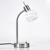 Warga table lamp, Reading light LED matt nickel, 1-light source