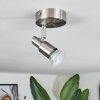 Trio lights Gropptorp ceiling light, ceiling spotlight matt nickel, 1-light source