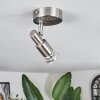 Trio lights Gropptorp ceiling light, ceiling spotlight matt nickel, 1-light source