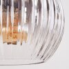 Koyoto hanging light, globe light, pendant light clear, Smoke-coloured, 4-light sources