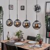 Gastor hanging light, globe light, pendant light Smoke-coloured, 4-light sources