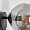 Gastor globe light, wall light, wall spotlight Smoke-coloured, 1-light source