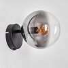 Koyoto globe light, wall light, wall spotlight clear, Smoke-coloured, 1-light source