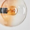 Koyoto globe light, wall light, wall spotlight Amber, clear, 1-light source