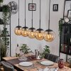 Gastor hanging light, globe light, pendant light Amber, 5-light sources