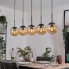 Gastor hanging light, globe light, pendant light Amber, 5-light sources