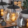 Gastor hanging light, globe light, pendant light Amber, Smoke-coloured, 5-light sources