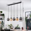 Gastor hanging light, globe light, pendant light Amber, Smoke-coloured, 5-light sources