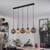 Gastor hanging light, globe light, pendant light Amber, Smoke-coloured, 5-light sources