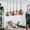 Gastor hanging light, globe light, pendant light Amber, Smoke-coloured, 5-light sources