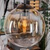 Gastor hanging light, globe light, pendant light Amber, clear, 5-light sources