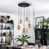 Gastor hanging light, globe light, pendant light Amber, 5-light sources