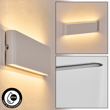 Gamas outdoor wall light, bathroom light, wall light, wall spotlight white, 1-light source