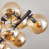 Gastor ceiling light, globe light Amber, 10-light sources