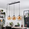 Gastor hanging light, globe light, pendant light Amber, 3-light sources