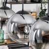 Gastor hanging light, globe light, pendant light clear, Smoke-coloured, 3-light sources