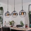 Gastor hanging light, globe light, pendant light clear, Smoke-coloured, 3-light sources