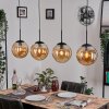 Gastor hanging light, globe light, pendant light Amber, 4-light sources