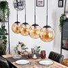 Gastor hanging light, globe light, pendant light Amber, 4-light sources