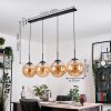 Gastor hanging light, globe light, pendant light Amber, 4-light sources