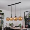 Gastor hanging light, globe light, pendant light Amber, 4-light sources