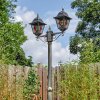 Chatelain outdoor light, lamp post, path light gold, black, 2-light sources