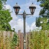 Chatelain outdoor light, lamp post, path light gold, black, 2-light sources