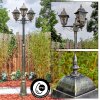 Chatelain outdoor light, lamp post, path light gold, black, 3-light sources