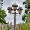 Chatelain outdoor light, lamp post, path light gold, black, 3-light sources