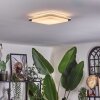 Carregueira ceiling light, Panel LED silver, white, 1-light source, Motion sensor