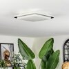 Carregueira ceiling light, Panel LED silver, white, 1-light source, Motion sensor