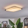 Carregueira ceiling light, Panel LED silver, white, 1-light source, Motion sensor